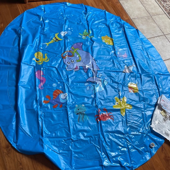 68" Sprinkler Splash Pad Play Wading Mat Sprinkle Summer Outdoor Party New - Picture 3 of 5